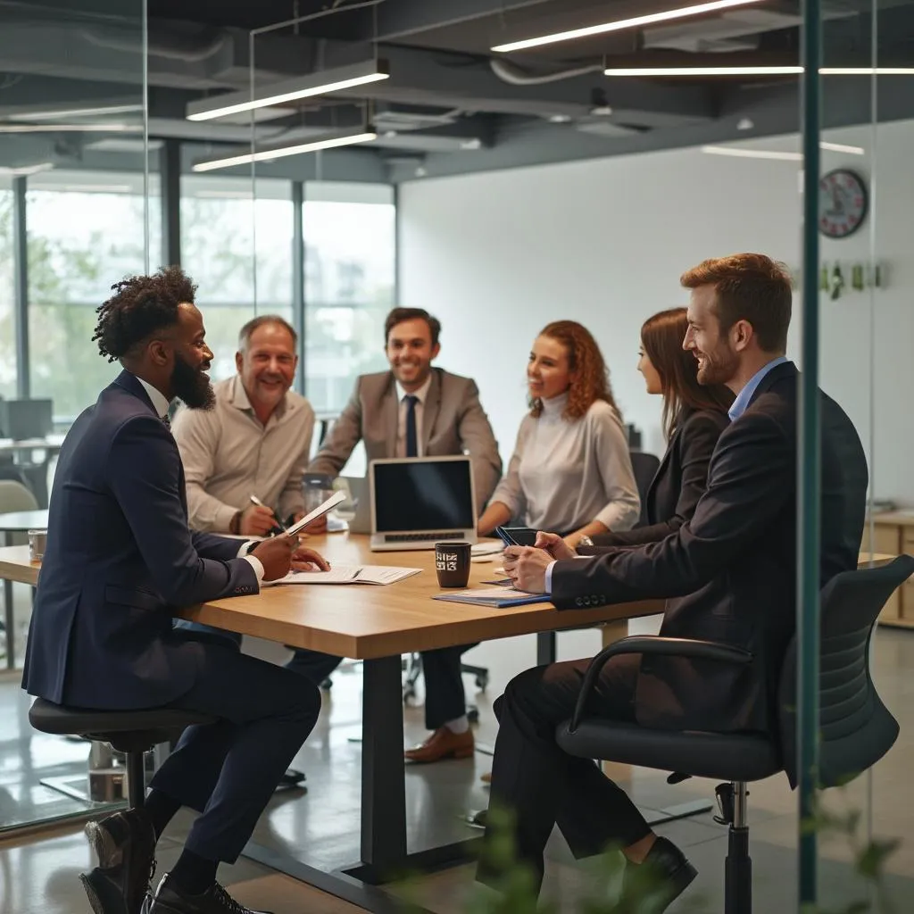 Equipo de formadores empresariales profesionales